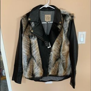 Chaser Faux Fur and Leather Jacket